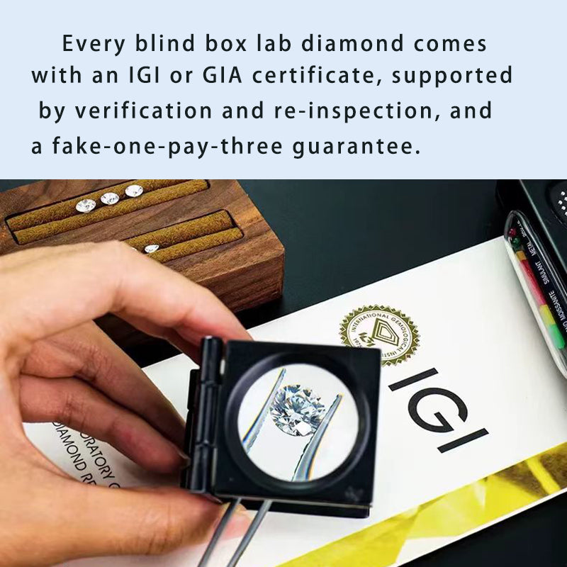 Lab Grown Diamond Mystery Box - IGI Certified 1.5-2ct - Loose Diamond Surprise Box